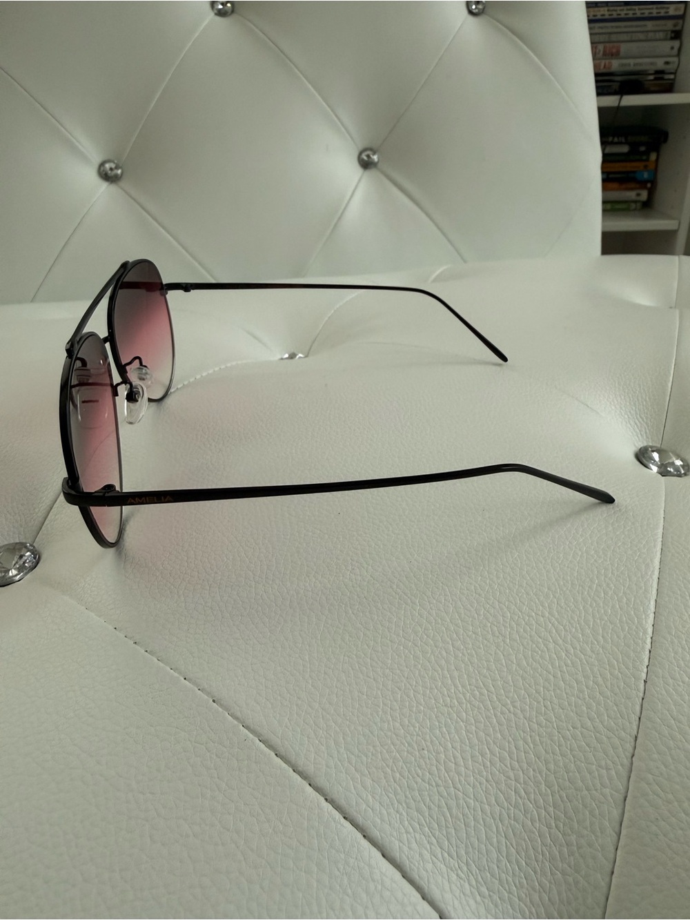 Topfoxx Aviator Sunglasses with Pink Gradient Lenses and Black Frame - Picture 8 of 12